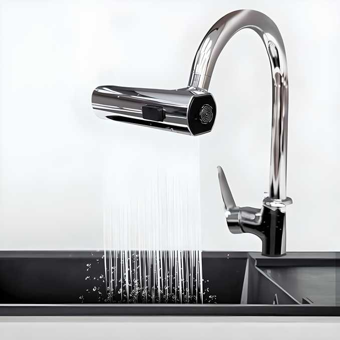 3 in 1 360 Waterfall Kitchen Faucet, Touch Faucet
